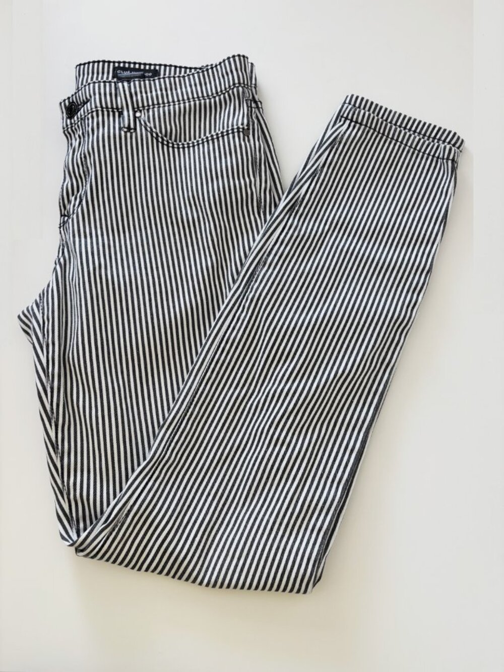 Club Monaco Black & White Striped Skinny Pants Size 4